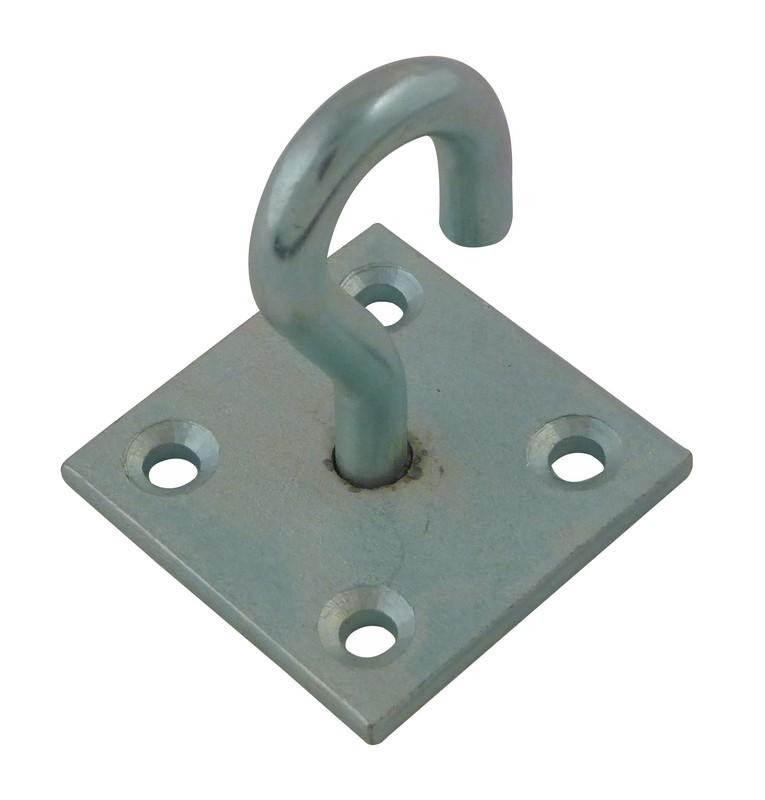 CROCHET FERME A PLATINE FIL 8 MM