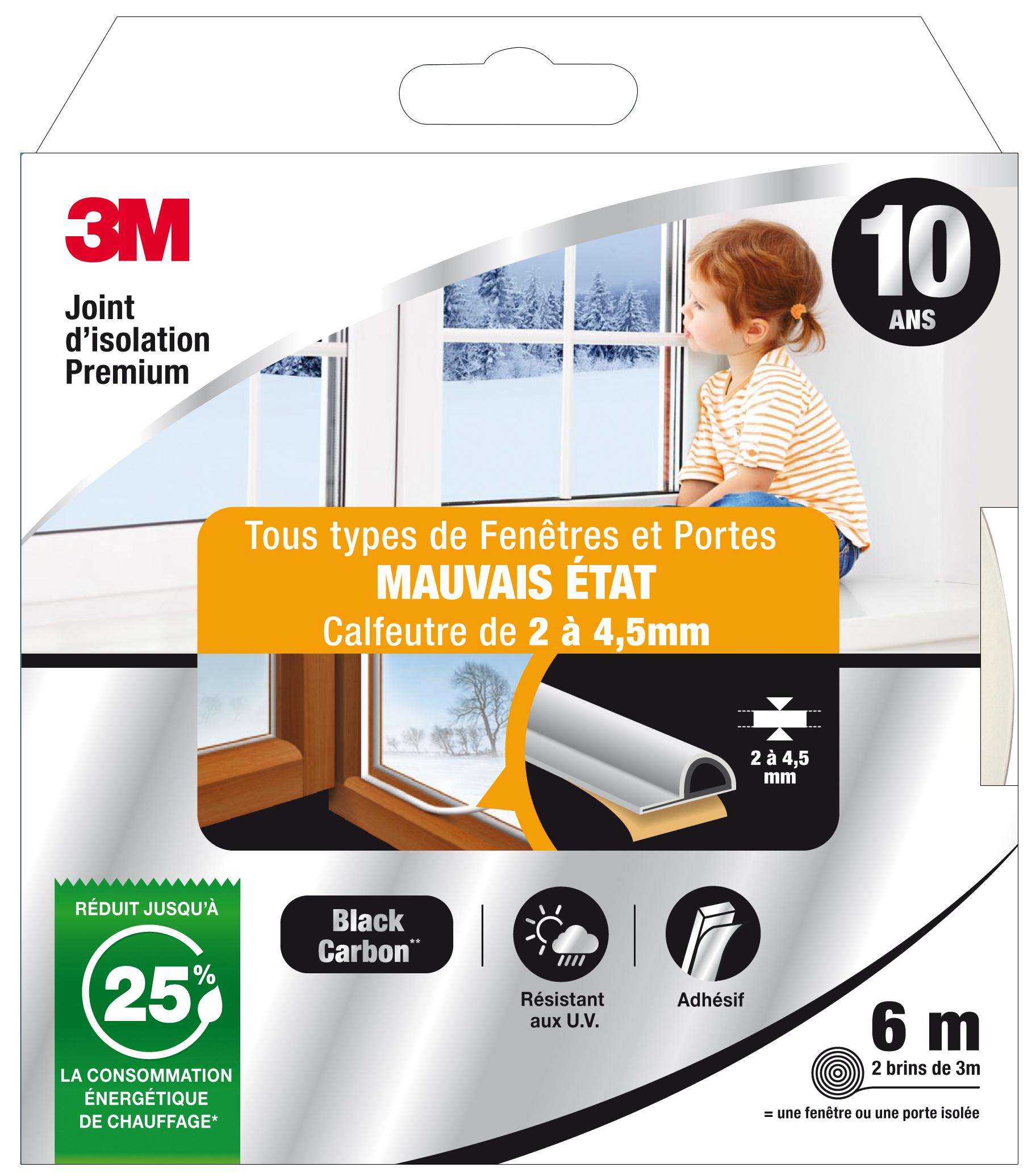 Joint Isolation Premium Fenetres et Portes -  Mauvais Etat - Blanc - L.6m