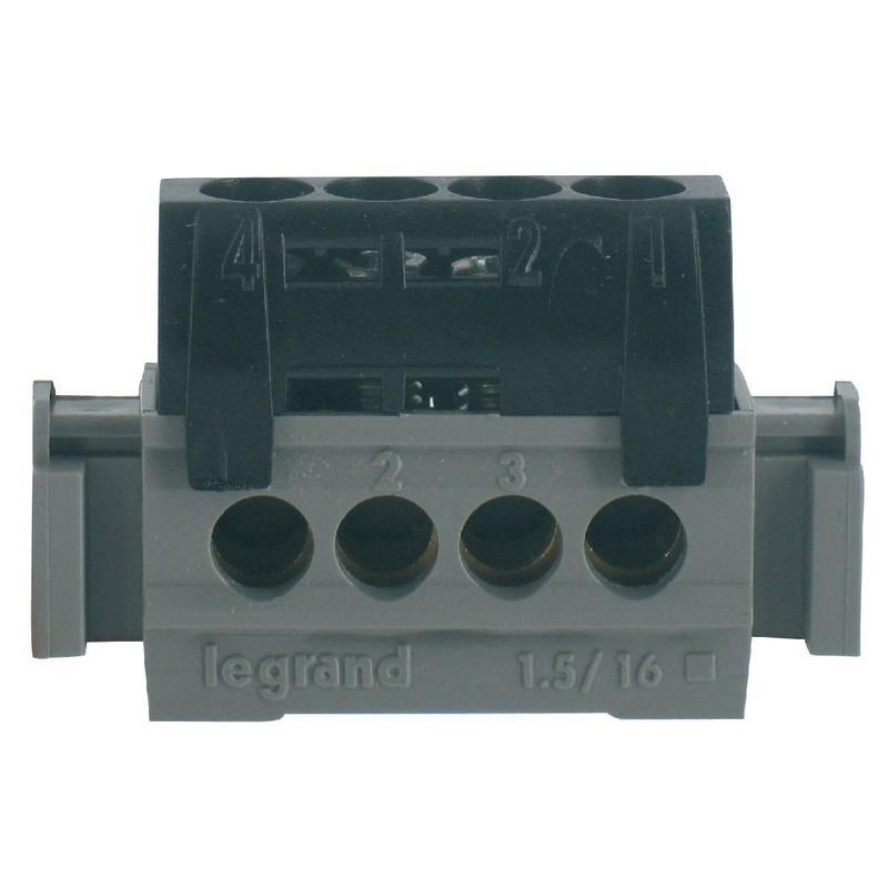 BORNIER PHASE NOIR 4 BORNE 16MM²