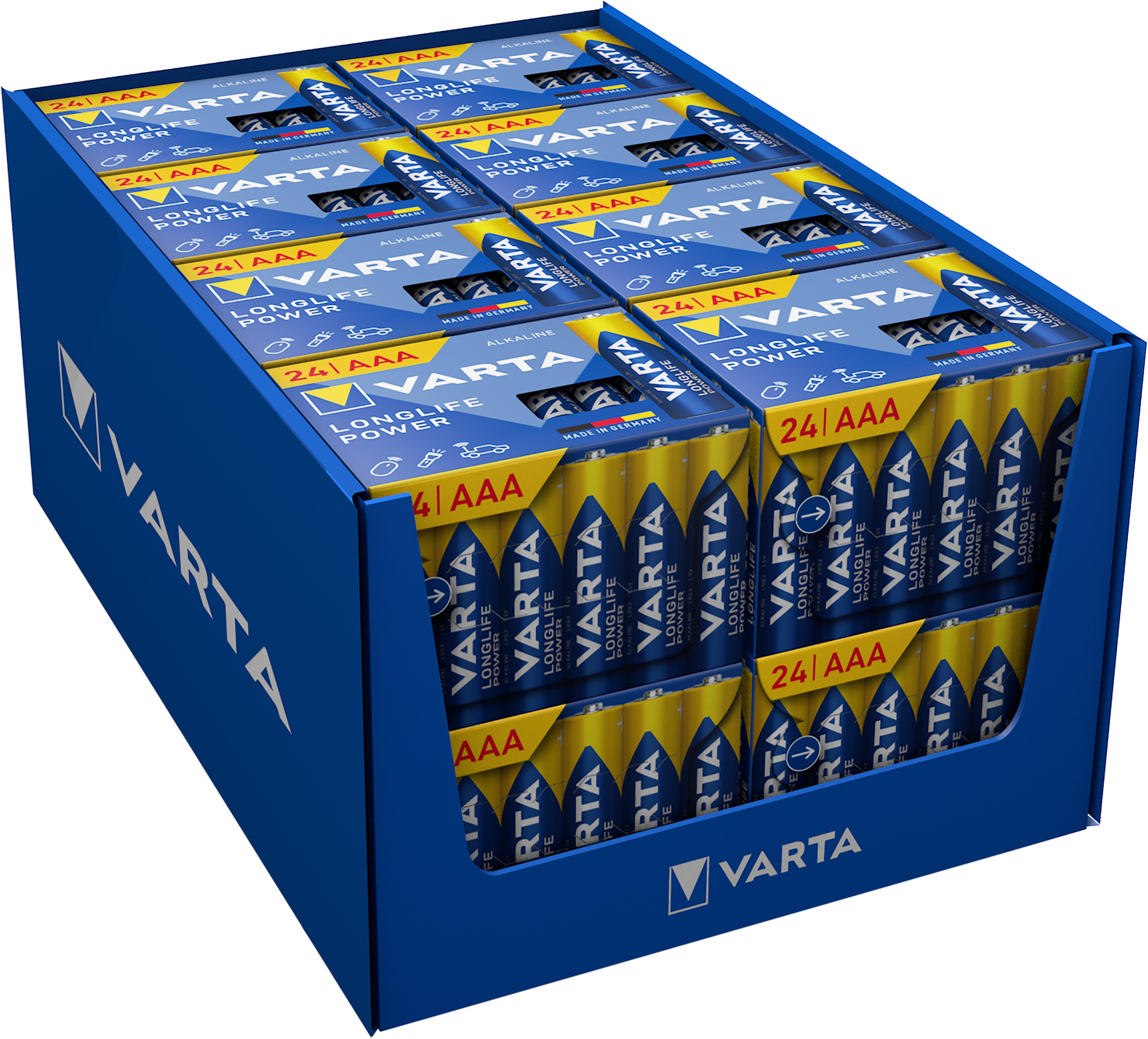 Pile Alcaline VARTA  Longlife Power  AAA/LR03 - Lot de 24 unités