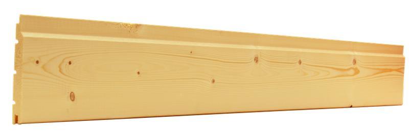 Lambris Naturel raboté Sapin du Nord - Profil Elegie Biaise, rainage en bout - 12 x 90MM L. 3,85M