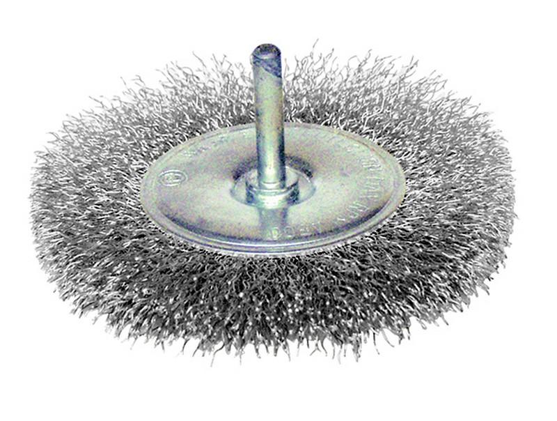 BROSSE CIRCULAIRE D.75 - TIGE DE 6X30 FIL 0.30 INOX ONDULE