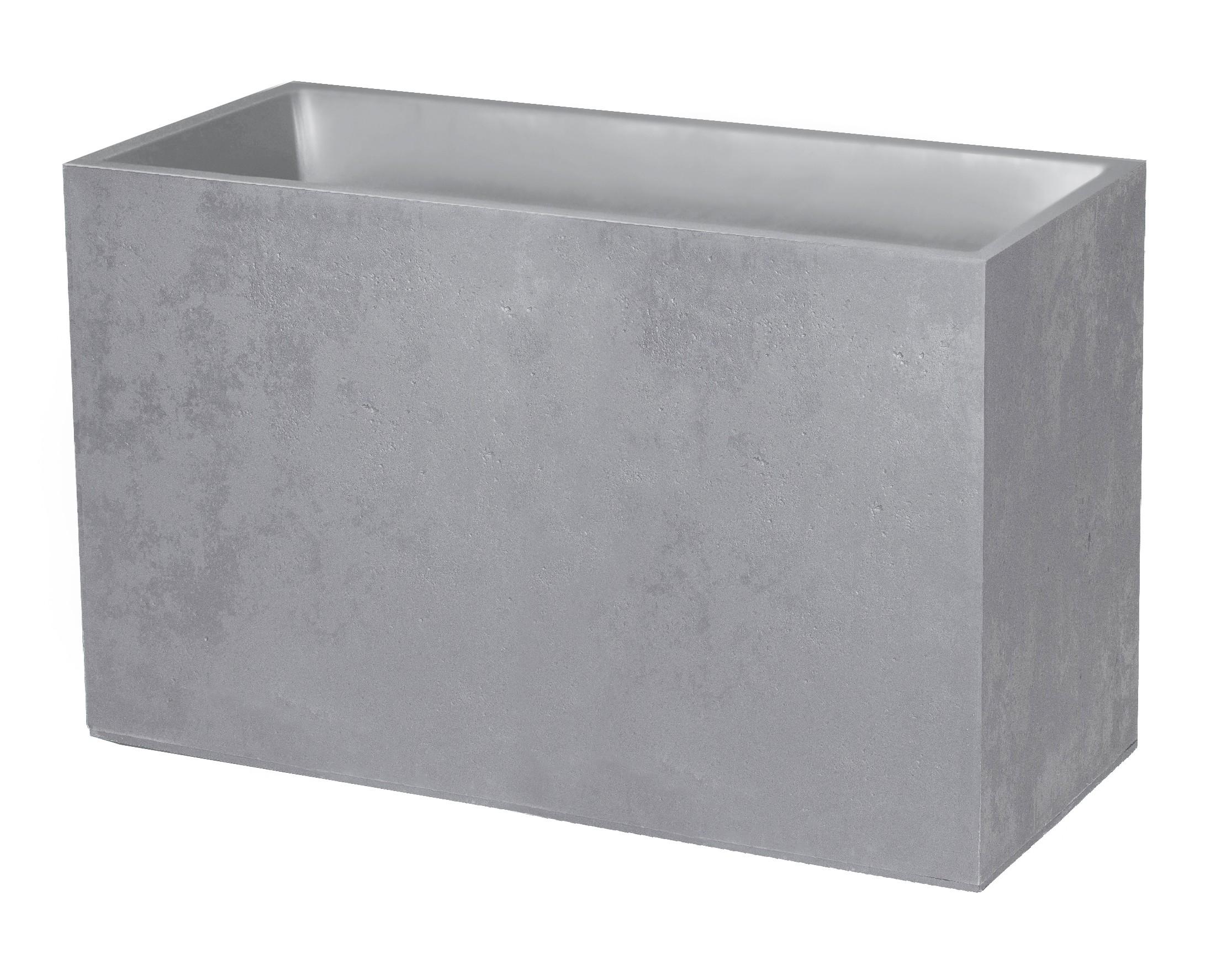 Jardinière Muret BASALT 99,5x39,5x60 cm 116L Gris Béton
