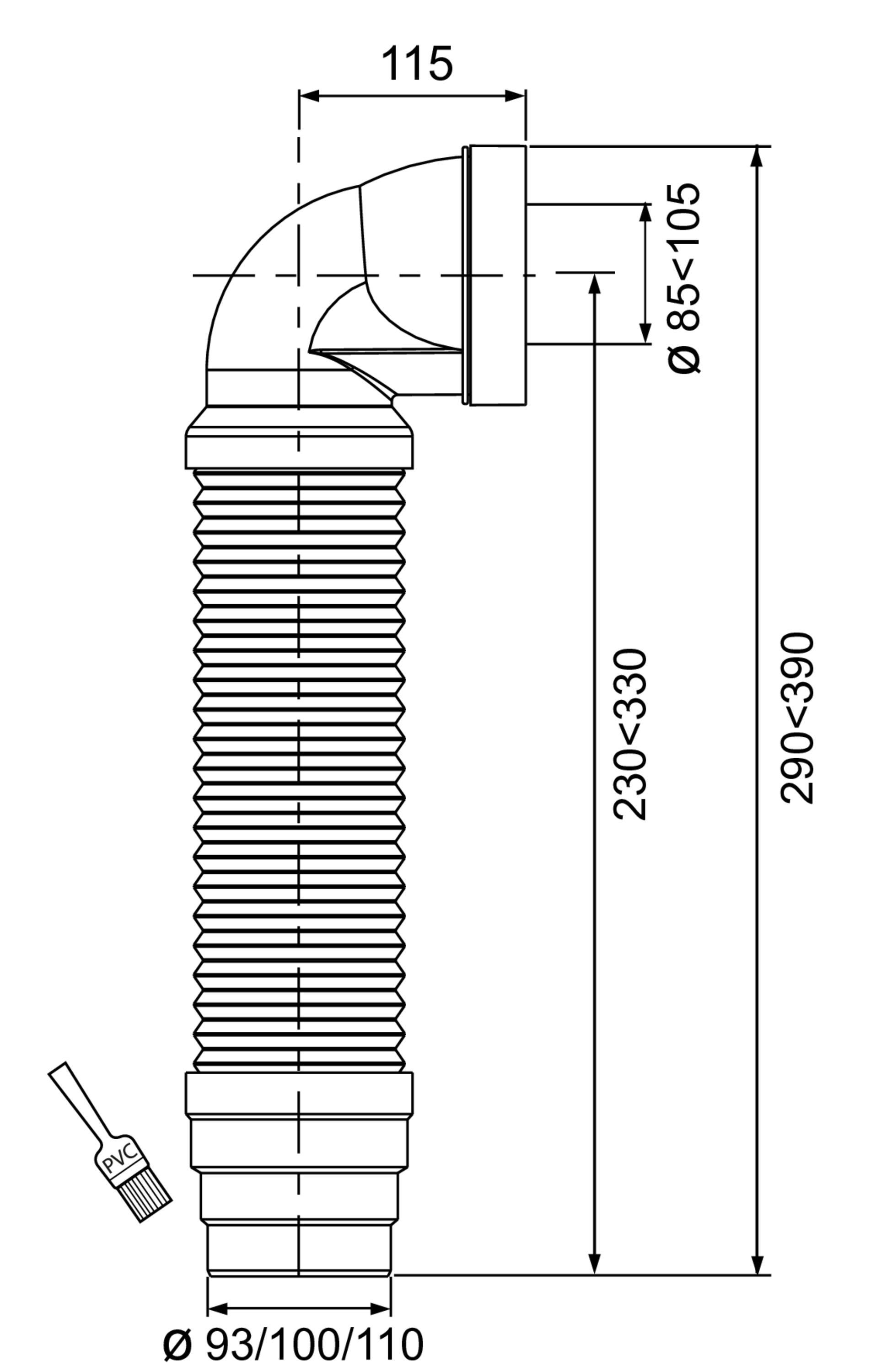 Pipe coudee extensible - Wirquin