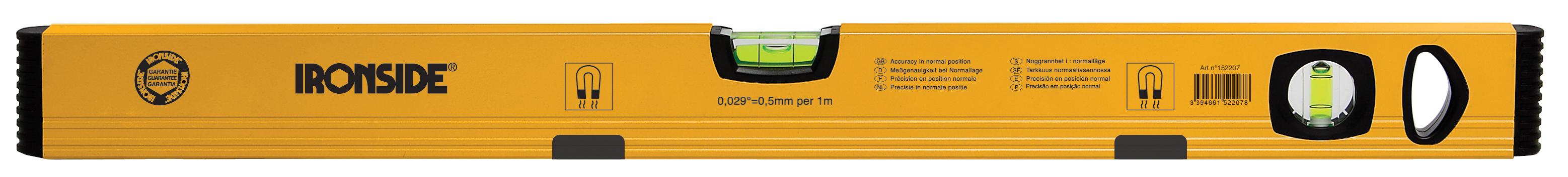 Niveau aluminium magnétique 120CM - 2 fioles