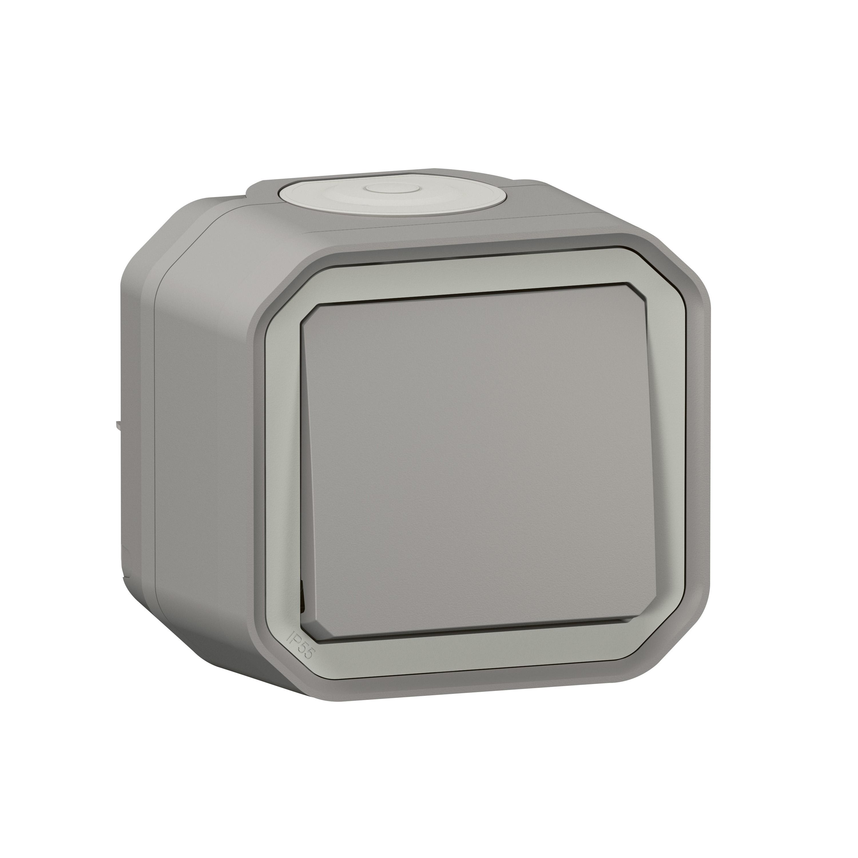 Interrupteur ou va-et-vient étanche Plexo LEGRAND 10A - Gris