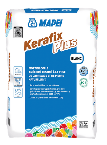 Mortier colle amélioré C2E - KERAFIX PLUS Gris - Sac de 25KG