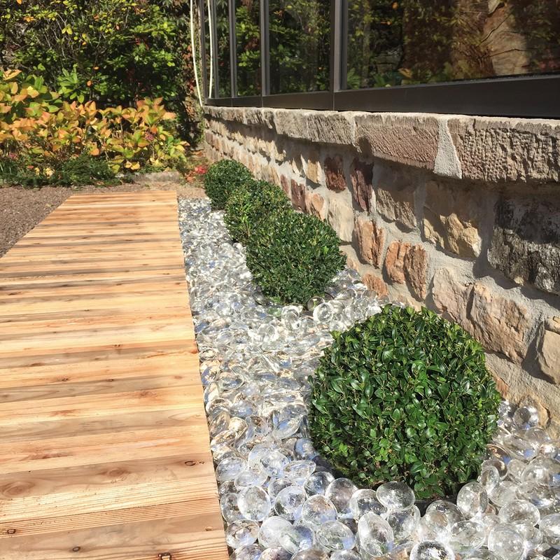 GALET VERRE TRANSPARENT PEARL 4.5 CM SEAU 10 KG