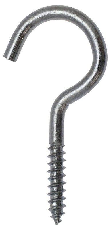 CROCHET A VIS A BOIS 4.4X120 ACIER ZINGUÉ BLISTER X2