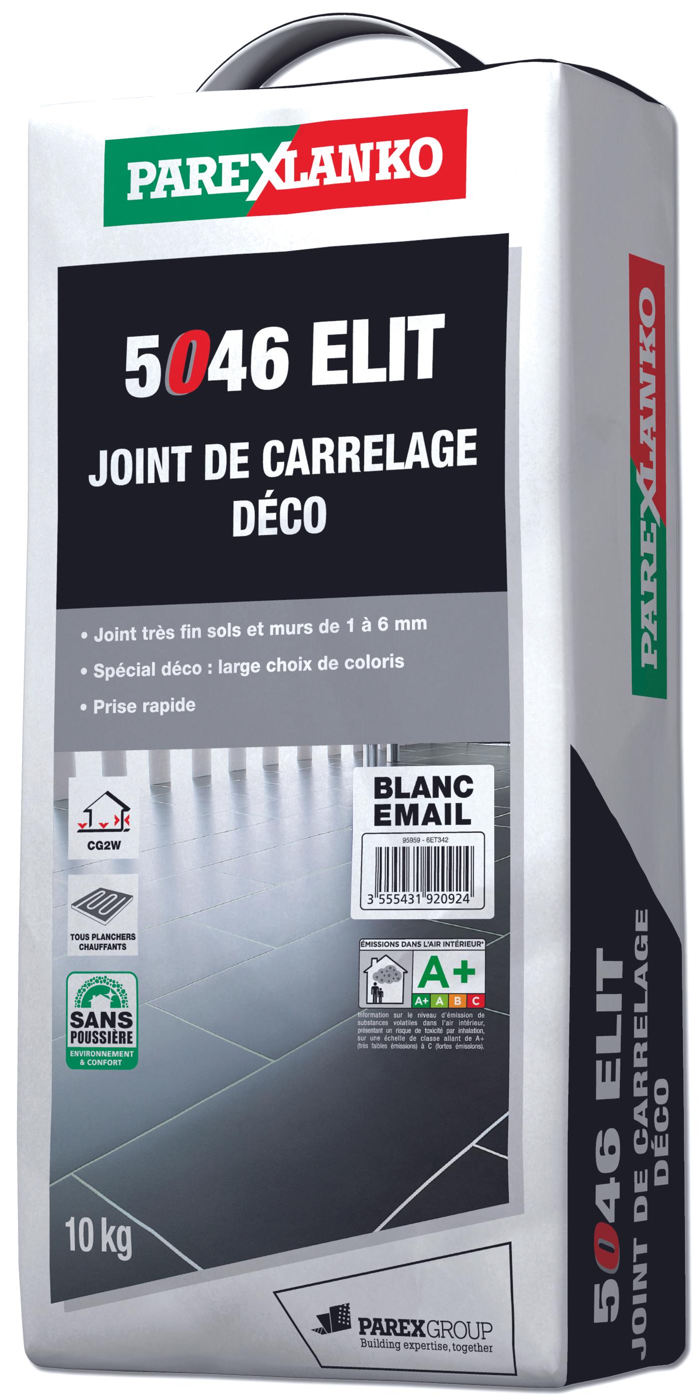 Joint carrelage ELIT fin décoratif mur et sol CG2 W blanc 10kg (5046)