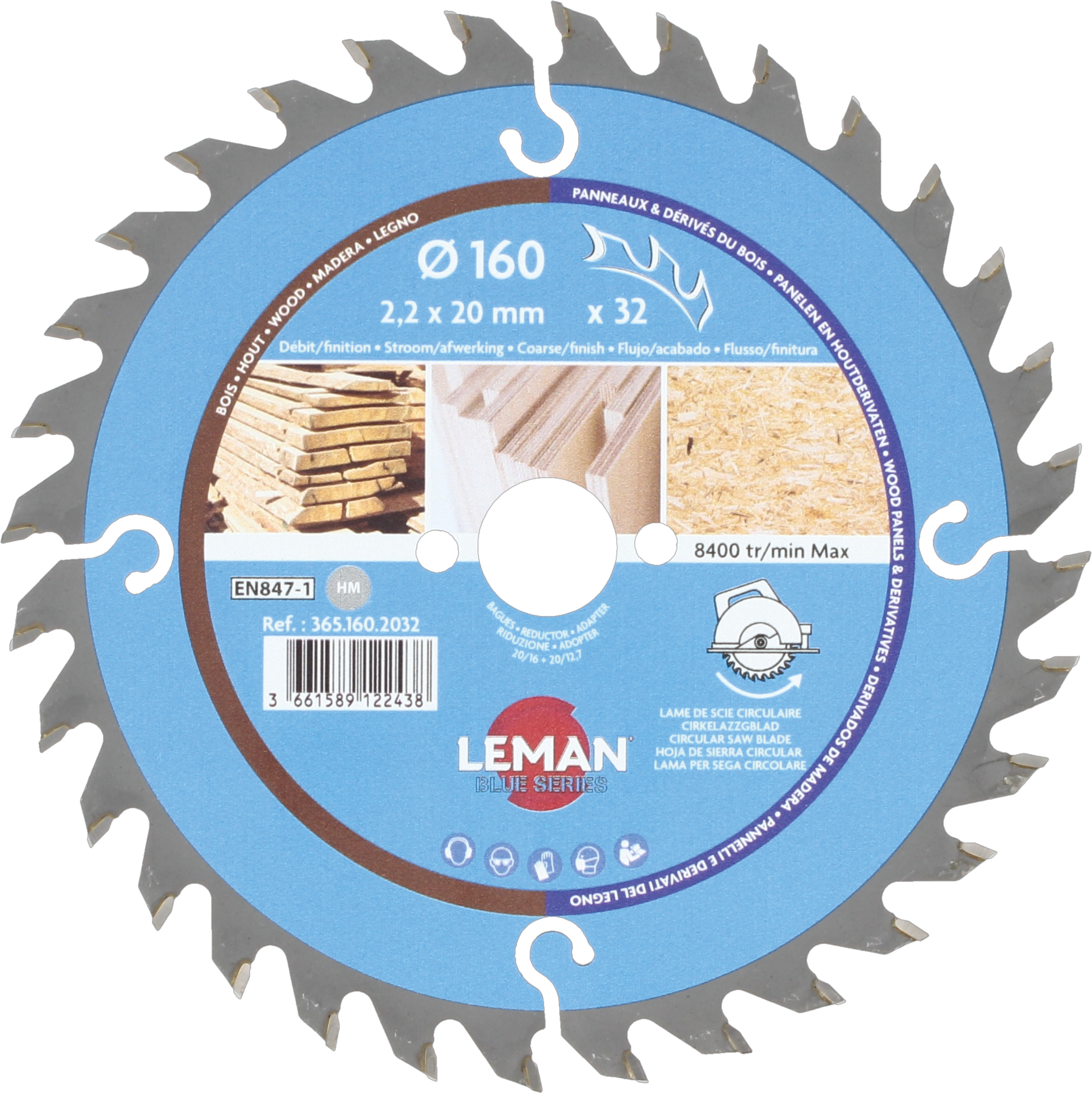 Lame scie circulaire bois Ø190 alésage 30 - Leman
