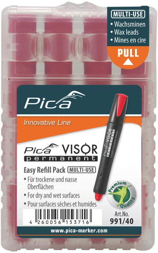 Mines rouge marqueur permanent visor - Pica