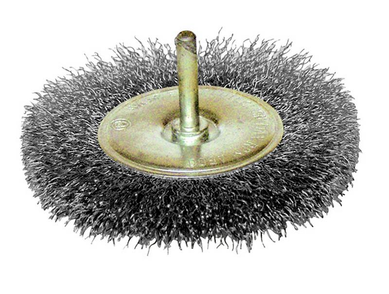 BROSSE CIRCULAIRE D.75 - TIGE DE 6 FIL 0.30 ACIER ONDULE