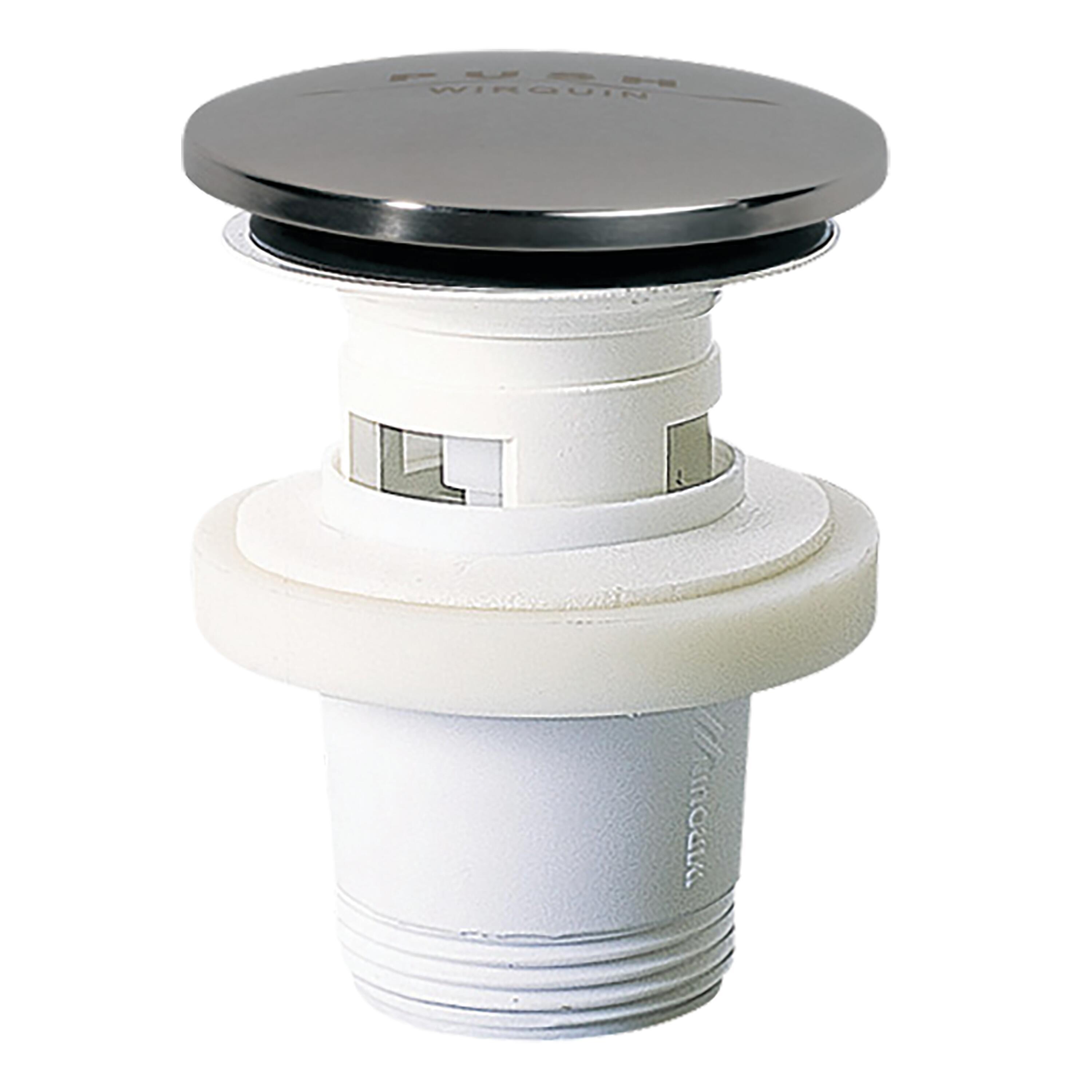 Bonde de lavabo QUICK-CLAC en PVC avec trop plein clapet inox 