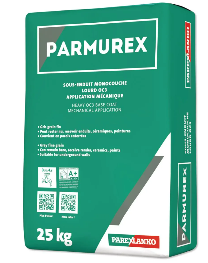 Sous-enduit monocouche lourd OC3 PARMUREX application mécanique - sac de 25KG