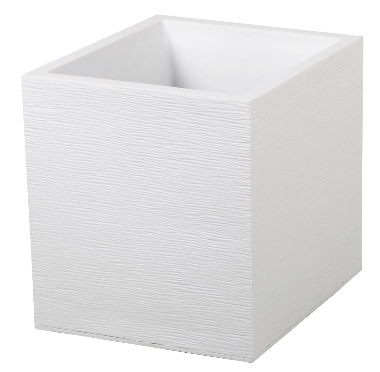Pot Carré GRAPHIT 39,5x39,5x43,5 cm 31L Blanc Cérusé