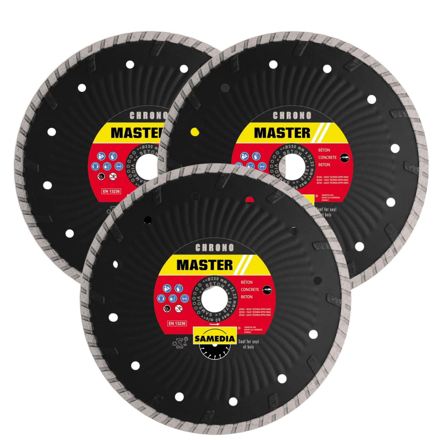 Disques Master x2 Chrono Ø125 +1offert - Samedia