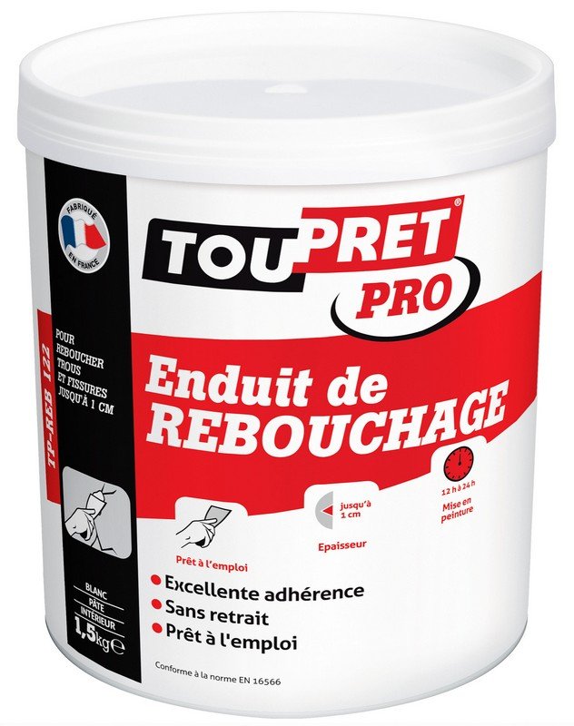 ENDUIT DE REBOUCHAGE TP REB122 PATE 1.5 KG