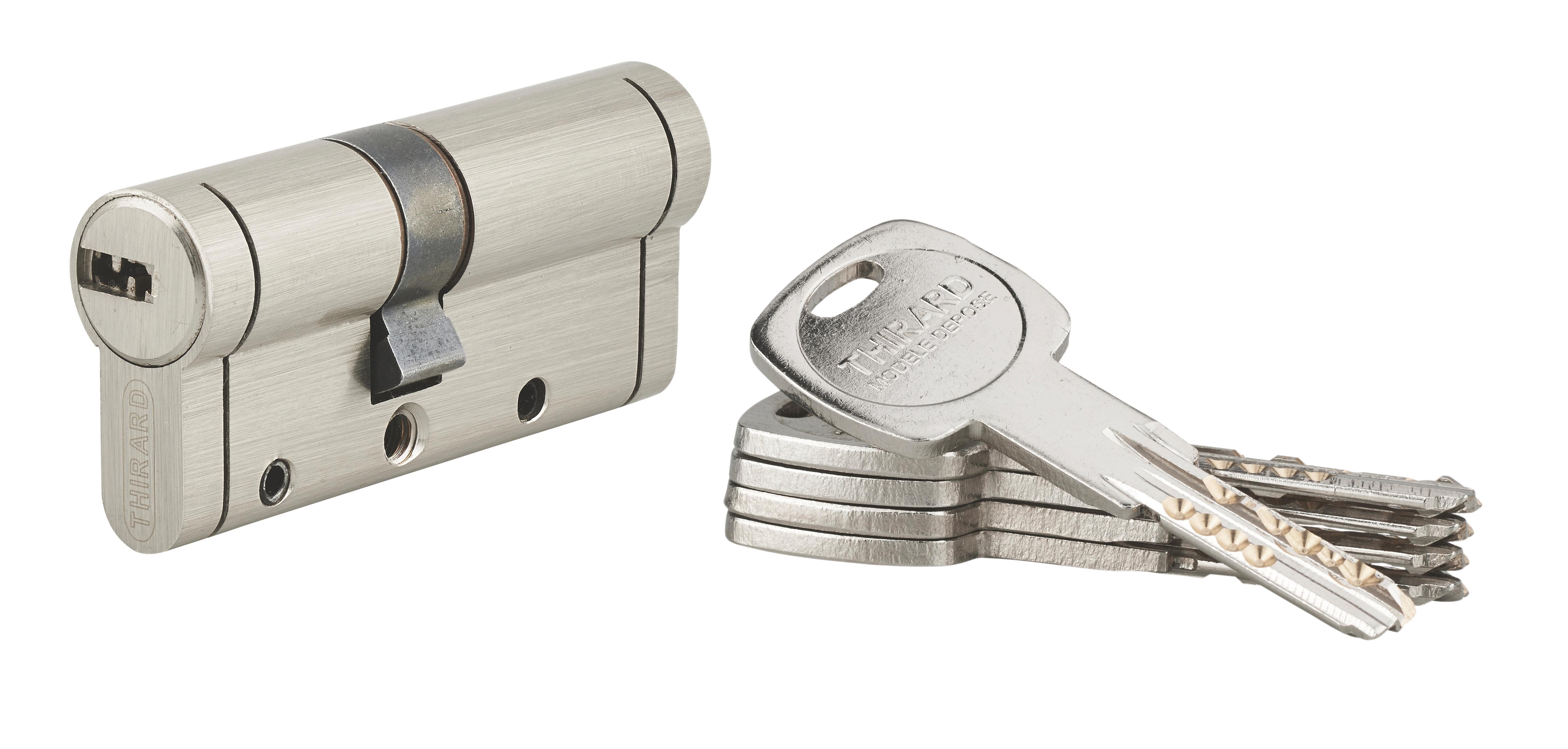 Cylindre trafic 12 30MM x 40MM nickel 5 clés - Thirard