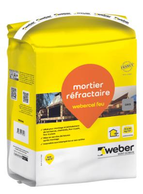 Mortier réfractaire WEBERCEL FEU 5KG