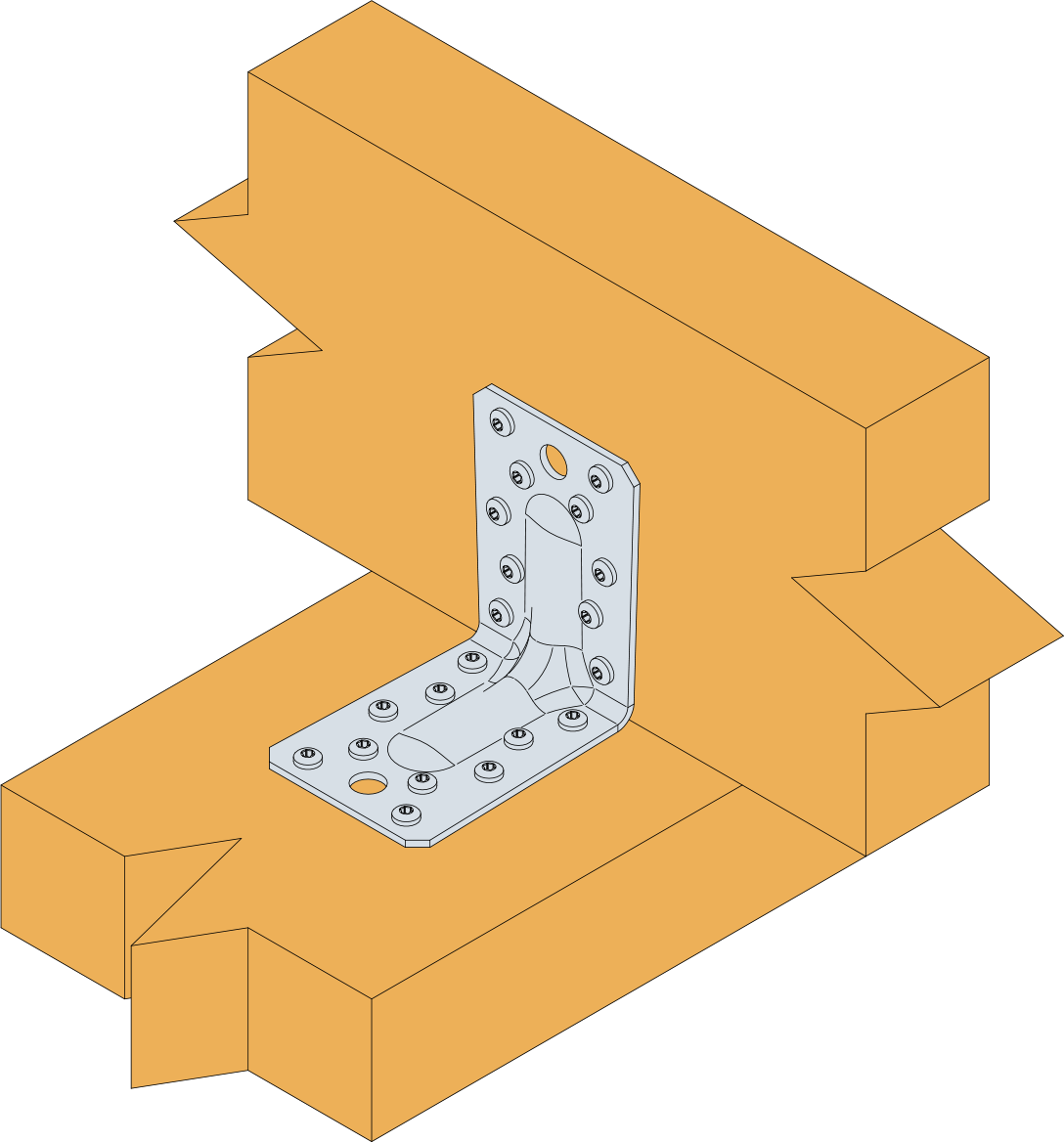 EQUERRE RENFORCEE E9S 150 X 90 X 65 X 2.5
