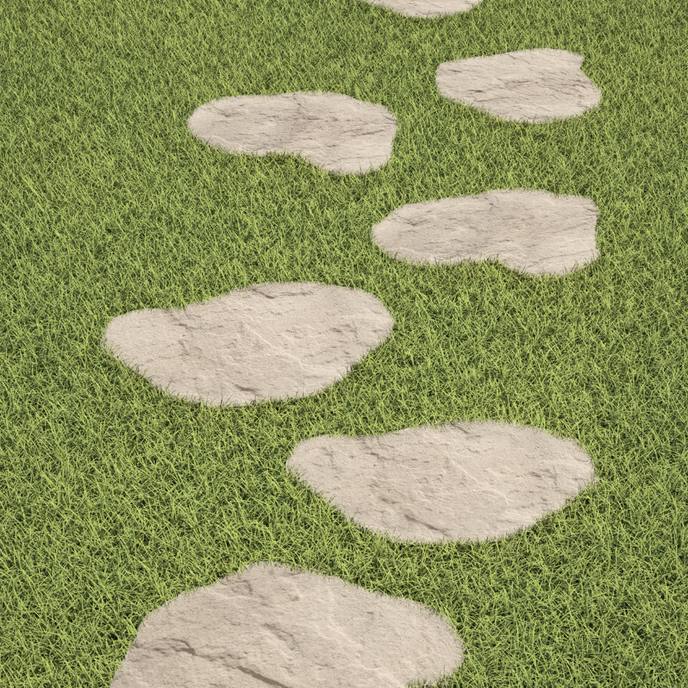 Pas Japonais Rond SEND48 Beige 48 x 36 x 3,5 cm