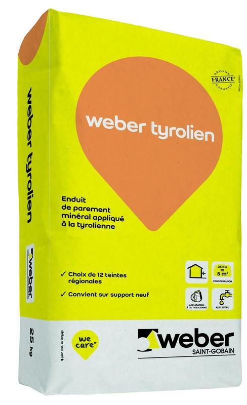 ENDUIT TYROLIEN WEBER.TERRASITE TYROLIEN 65-005 25KG