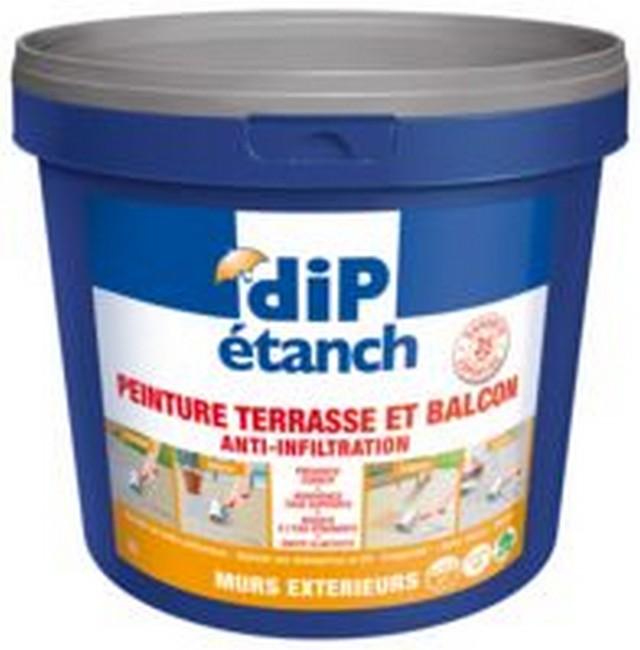 Peinture d'étanchéité Dip Etanch Terrasse & Balcon Gris 5L