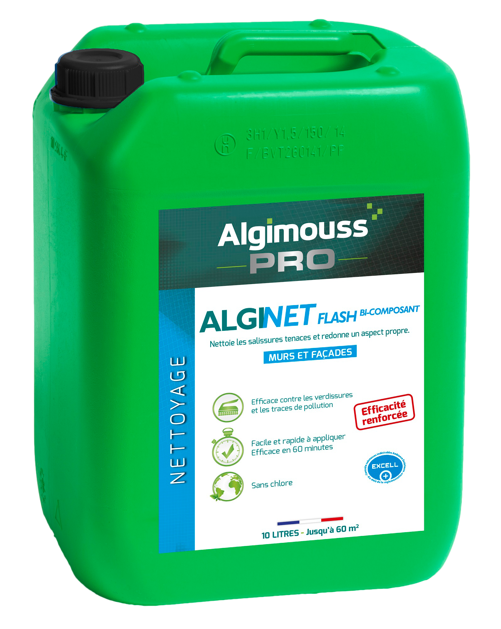 Nettoyant façade ALGINET FLASH bi-composant 10L Algimouss