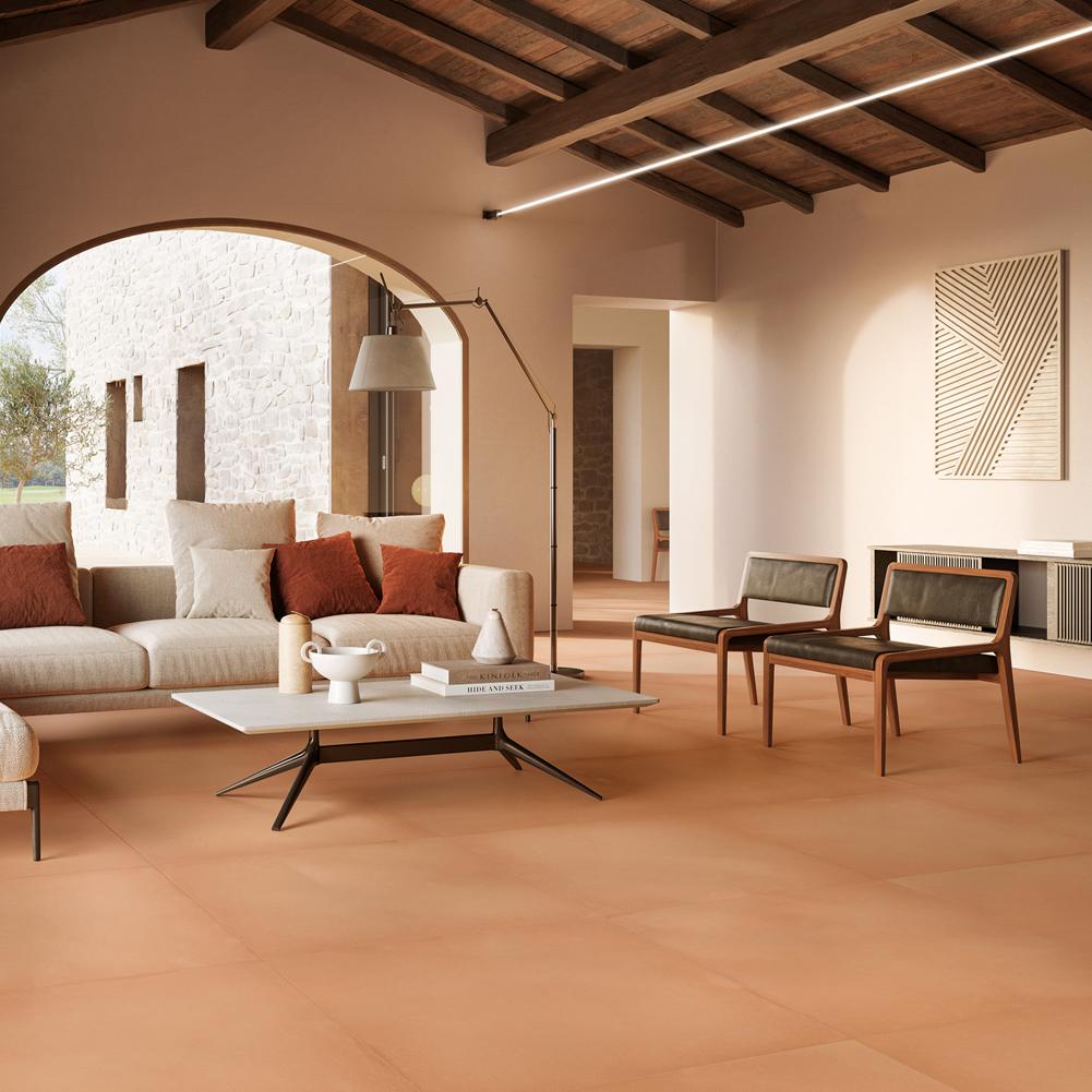 Carrelage sol intérieur OJALA 60x60cm ép.9mm Rectifié - Ocre