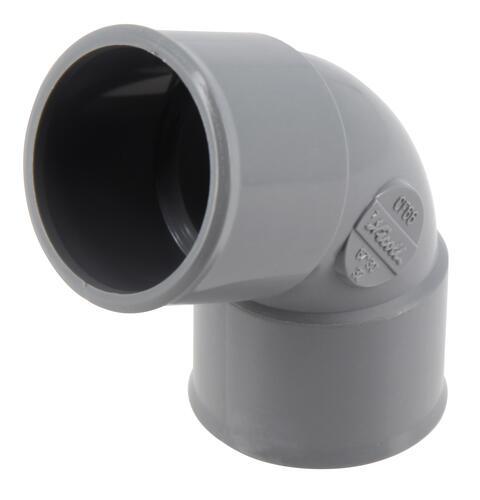 Coude Ø32MM femelle-femelle à 67°30 à coller gris en PVC - Nicoll