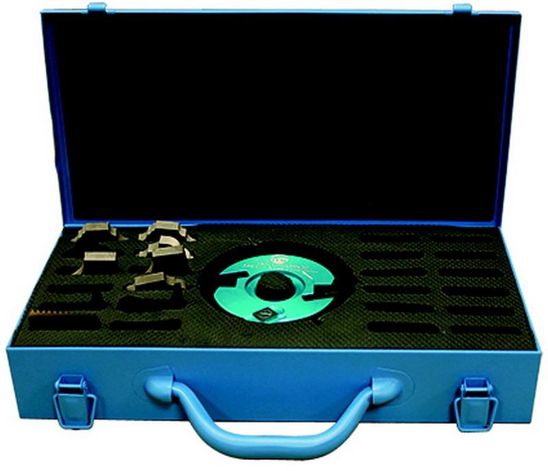 COFFRET PORTE-OUTILS A PROFILER D.100 AL.30 HT.50 ET 6 JEUX DE FERS PROFILES