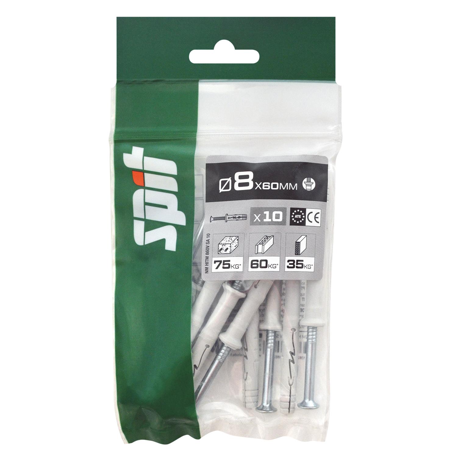 Cheville  à frapper HIT M SPIT TF  Ø8x60MM - Sachet de 10 pièces