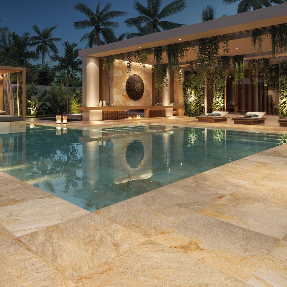 Carrelage sol extérieur ZEPHYR 30x60cm ép.9mm - Rectifié - Gold