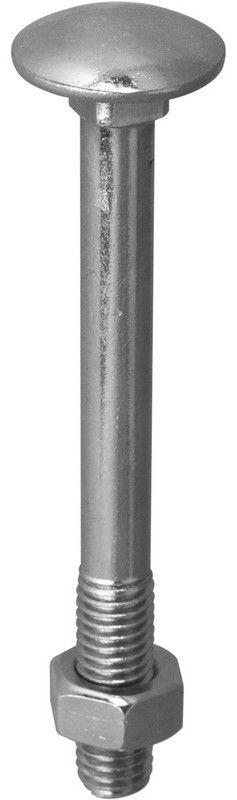 BOULON BOIS TÊTE RONDE COLLET CARRÉ 7X70 ACIER ZINGUÉ NOIR BARQUETTE X50