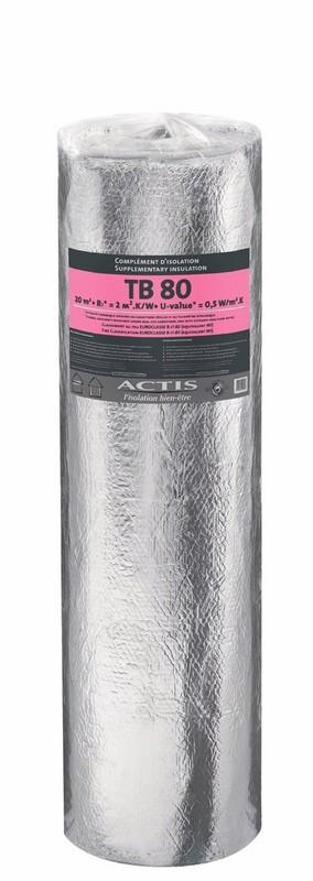 Isolant mince réflecteurs TB 80 ep 10 mm L 13.34 x l 1.5 m