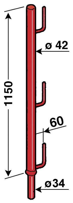 Protecteur pour tréteaux maçon Ø42 époxy 990MM - Altrad