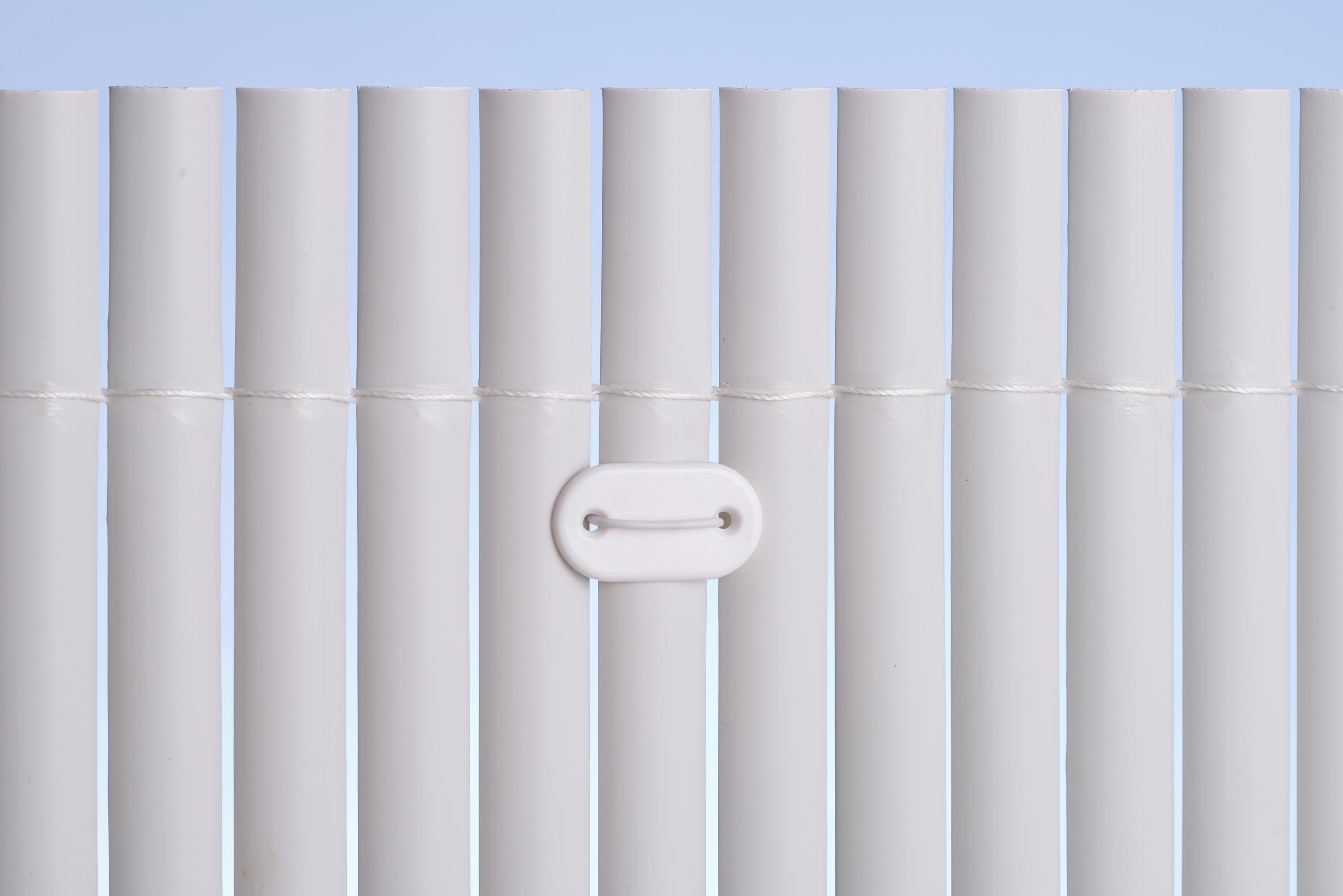 Kit de fixation pour canisses PVC - blanc - (attache + brin 14 cm fil de fer plastifié) 26 pcs