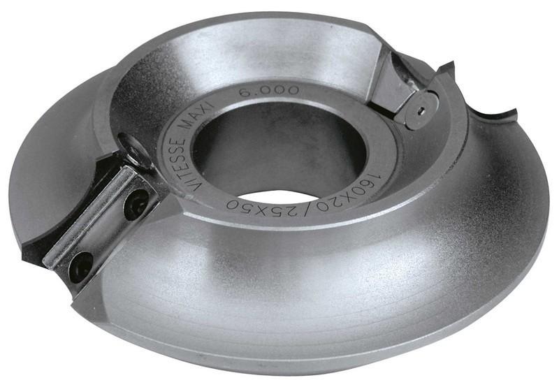 PORTE OUTILS QUART DE ROND RAYON 20 ET25 DIAM.160 AL 50 Z 2