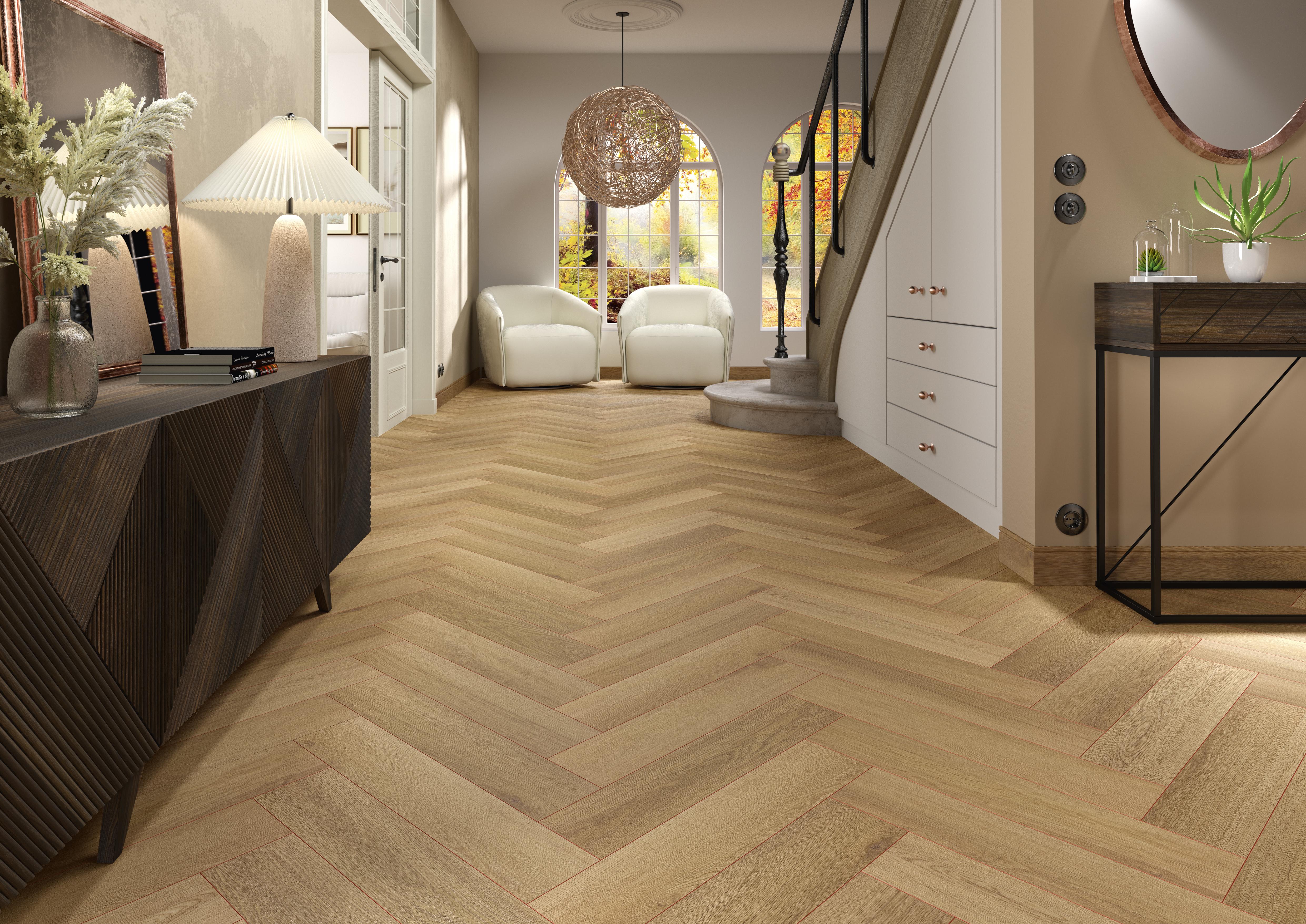 Vinyle rigide HORIZON Bâton Rompu - 1208 Sillon - Ep 6,3mm 607x140, Water resist 100h -X LOCK- 4V