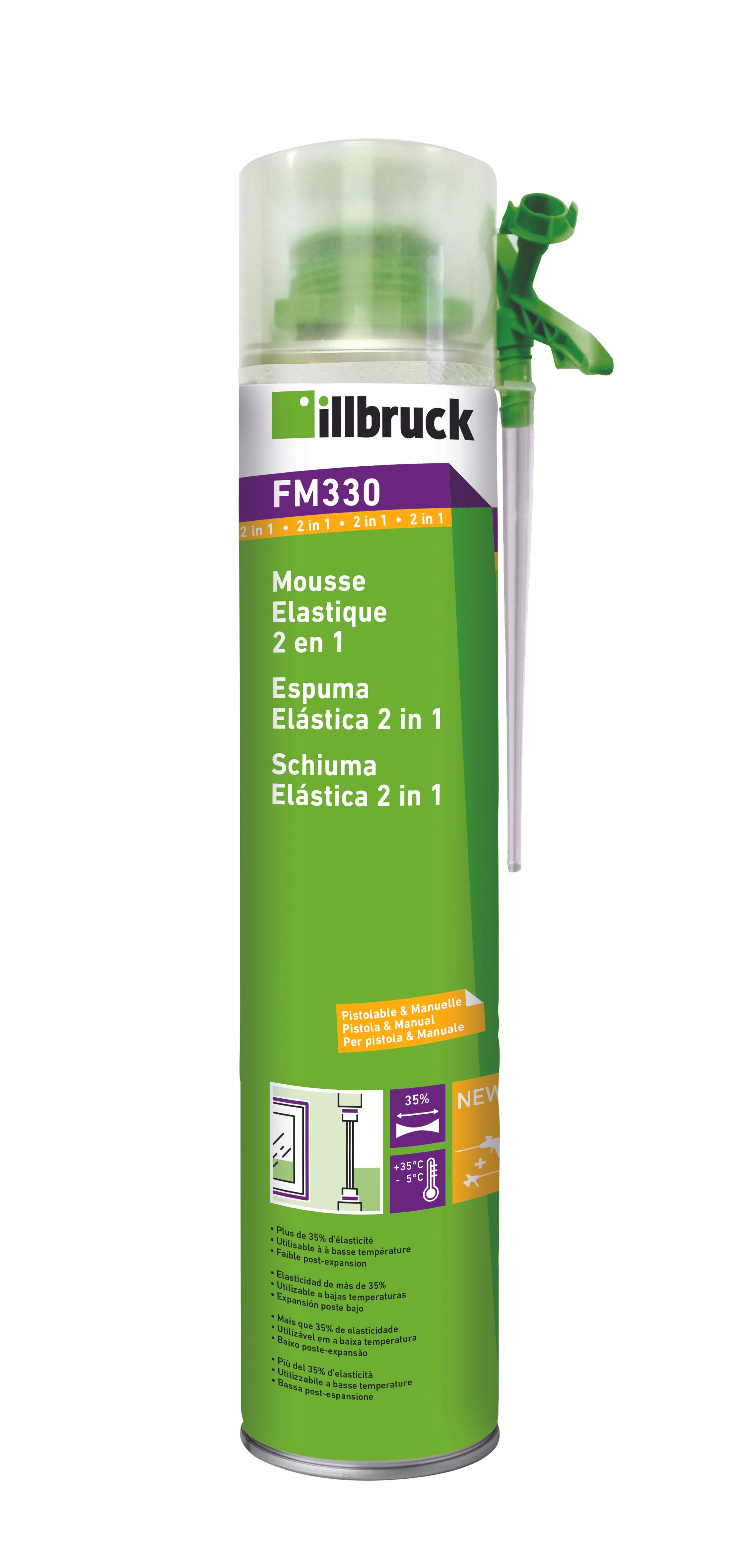 Mousse PU Colle Elastique BBC 2 en 1 illbruck blanc FM330 blanc 750ml