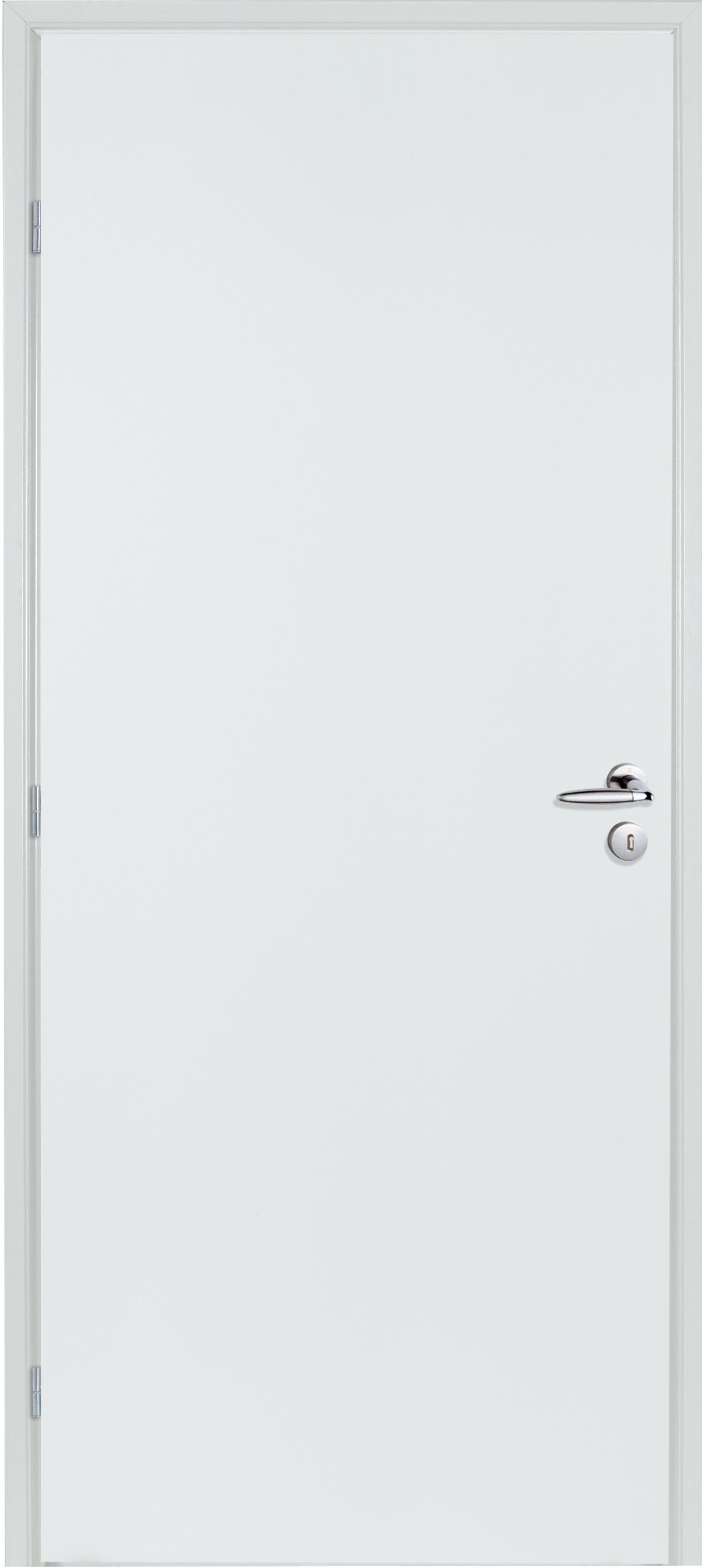 Bloc-porte COUPE FEU EI60 plane à chant dégraissés - Huisserie Neolys Feu 90 x 65MM  - Serrure 1 point - poussant droit – 204 x 93CM