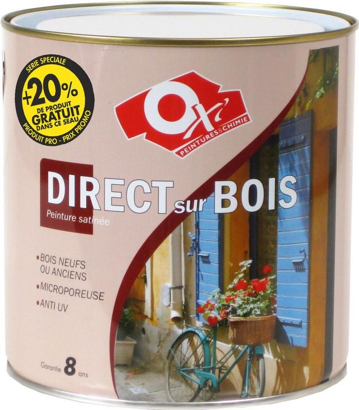 Peinture alkyd-acryl DIRECT bois microporeuse satiné bleu orage 0.5 L