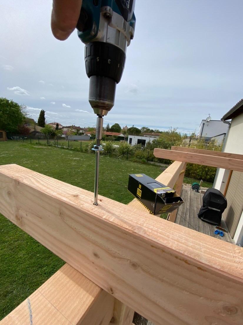 Tirefond STARBLOCK TX Tête héxagonale Acier zingué blanc 10x160 Boite de 25