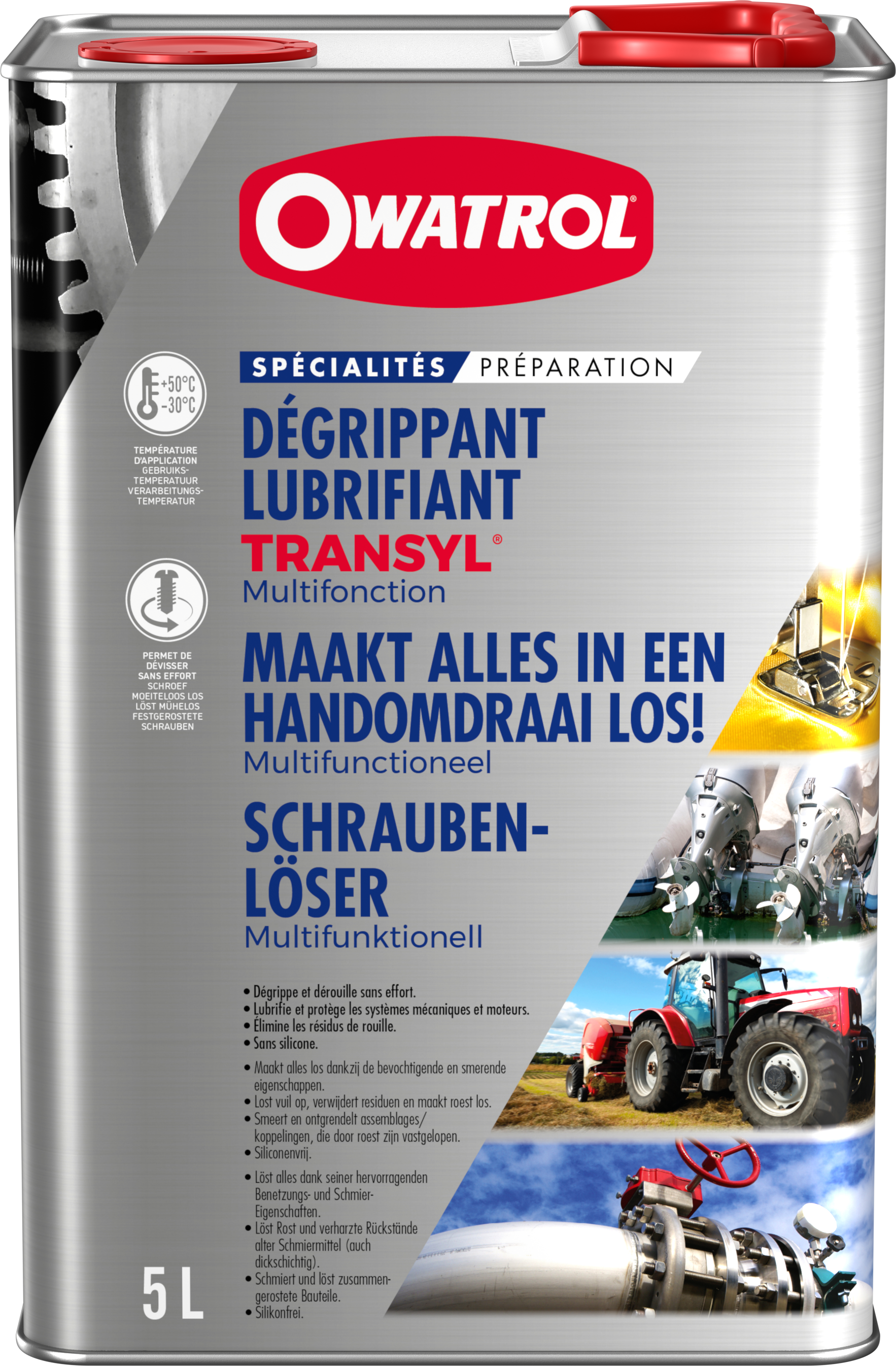 Dégrippant Lubrifiant TRANSYL OWATROL - Pot de 5L