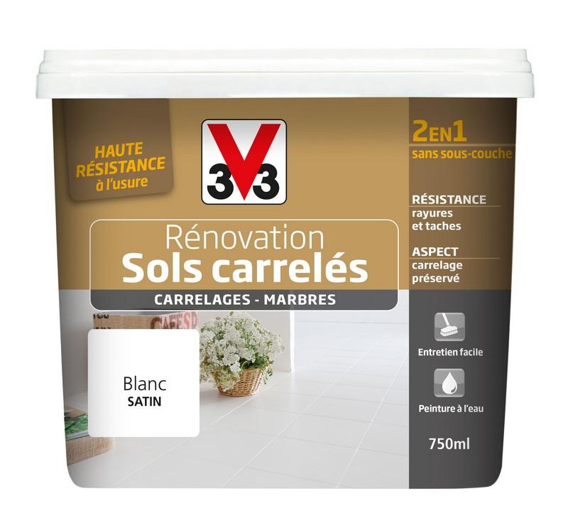 Peinture rénovation SOLS CARRELÉS - Satin RAPHIA 2L