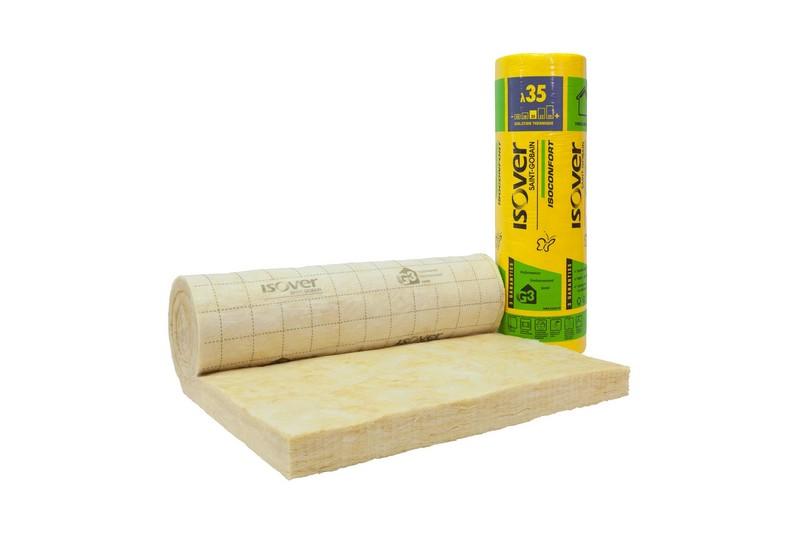 Rouleau de laine de verre Isoconfort 35 Ep 120 mm L 1.20x4.70 m R 3.40