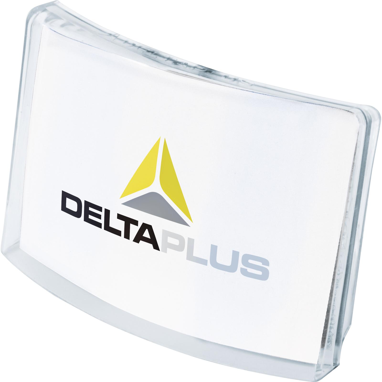 Porte badge Universel transparent pour casque de sécurité Delta plus