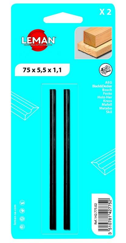 CARTE 2 FERS DE RABOT REVERSIBLES CARBURE 80 X 5.5 X 1.1