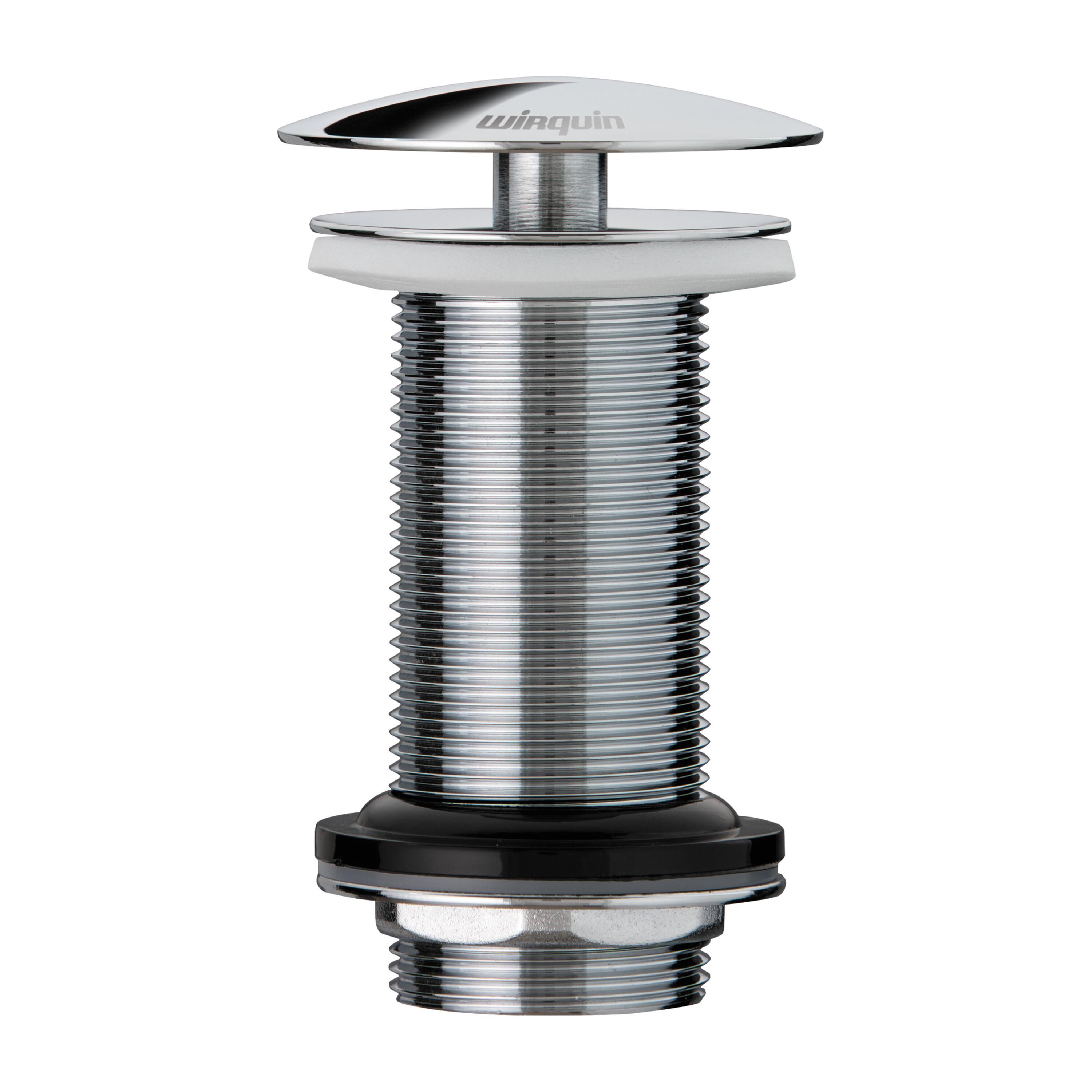 Bonde de lavabo laiton chromé Dôme fixe - corps 100mm - sans trop plein         